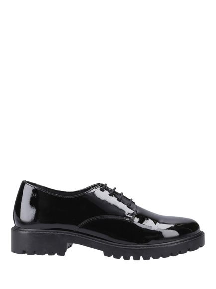 Hush Puppies Kids' Aubrey Lace-Up Leather Shoes, Black, Black
