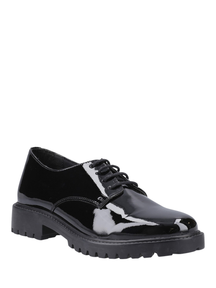 Hush Puppies Kids' Aubrey Lace-Up Leather Shoes, Black - view 2, Black