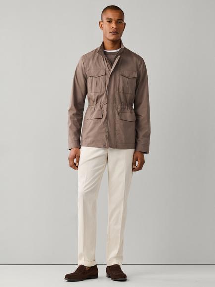Hackett London Cotton Blend Field Jacket, Putty Beige - view 2, Putty Beige