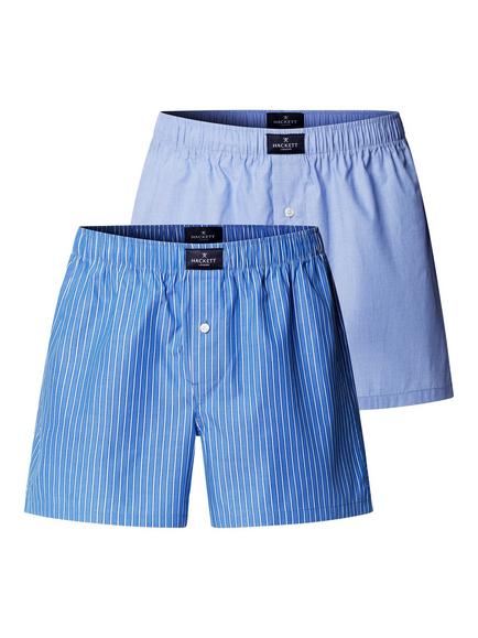 Hackett London Cotton Boxer Shorts, Soho Blue, Soho Blue