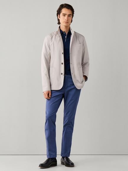 Hackett London Lightweight Blazer Jacket - view 2, Powder Grey