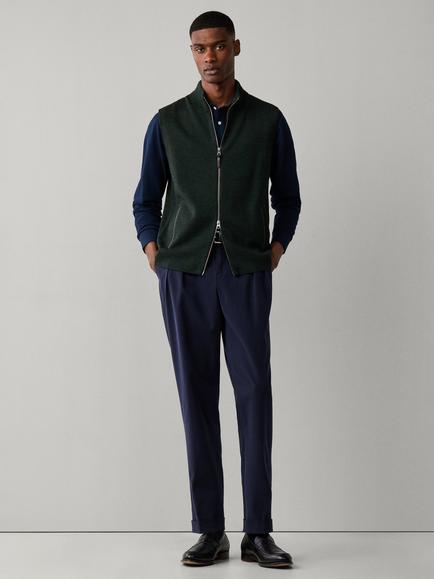 Hackett London Milano Merino Wool Gilet - view 2, Hunter Green