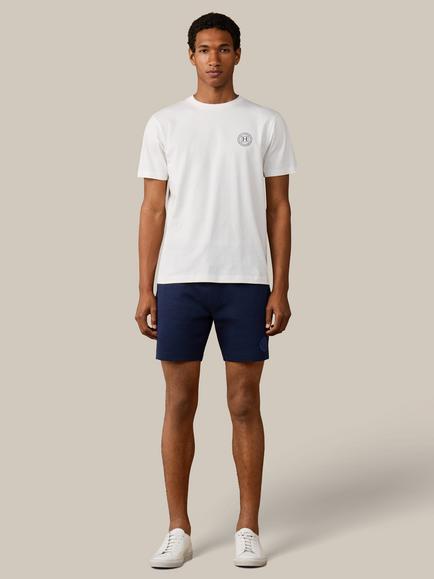 Hackett London Heritage Cotton Classic Fit Branded H T-Shirt, Off White - view 2, Off White