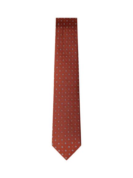 Hackett London Silk Tonal Flower Tie, Spice Orange
