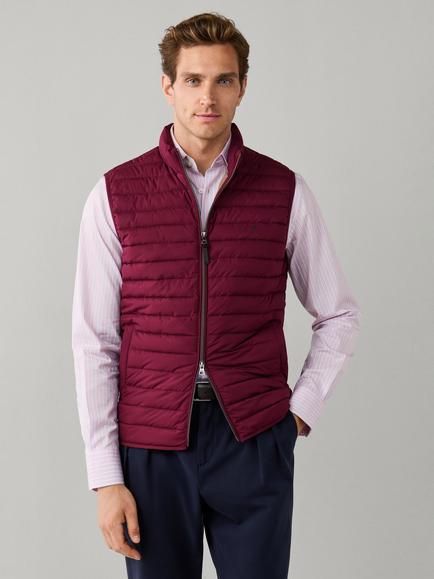 Hackett London Ultra Lightweight Gilet, Oxblood Red