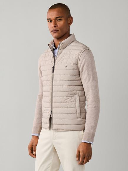 Hackett London Ultra Lightweight Gilet, Natural Beige