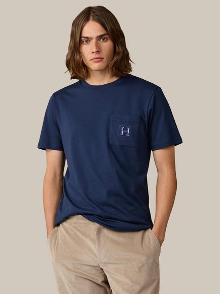 Hackett London Heritage Cotton Classic Fit Shadow Logo Pocket T-Shirt, Old Navy