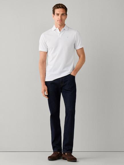 Hackett London Slim Fit Cotton Piqué Polo Shirt - view 2, Optic White
