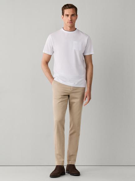 Hackett London Piqué Cotton T-Shirt - view 2, Optic White