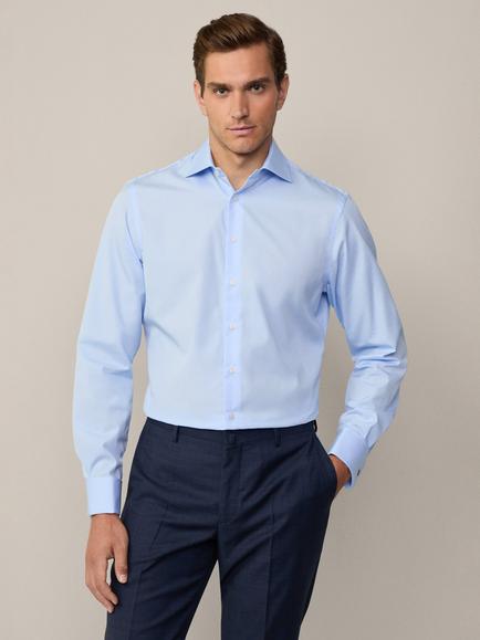 Hackett London Classic Fit Cotton Poplin Shirt, Sky Blue - view 2, Sky Blue
