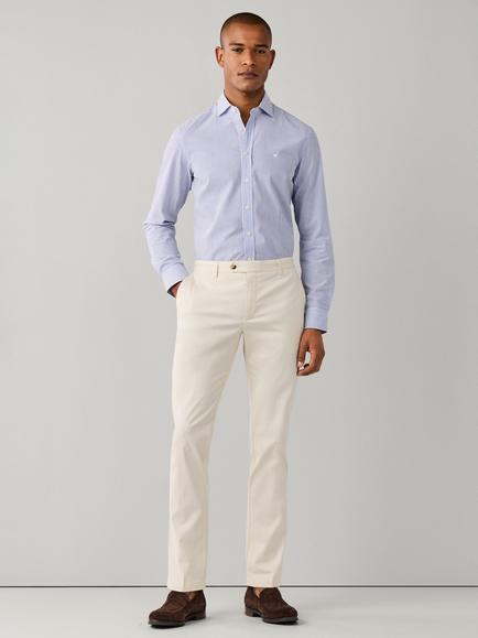 Hackett London Tailored Fit Stripe Cotton Seersucker Shirt, Blue - view 2, Blue