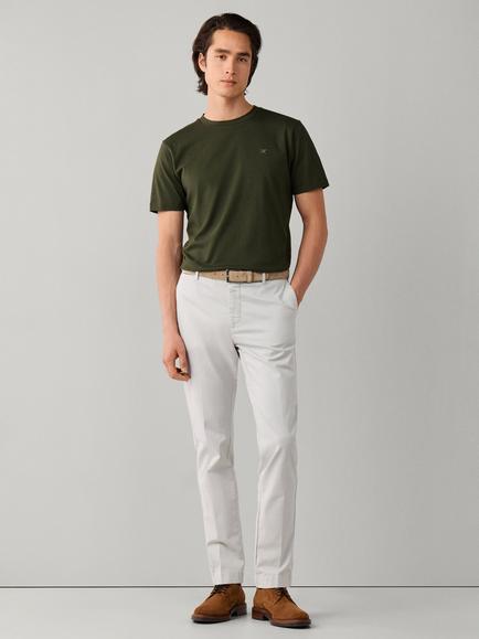 Hackett London Slim Fit Kensington Cotton Blend Chinos - view 2, Powder Grey