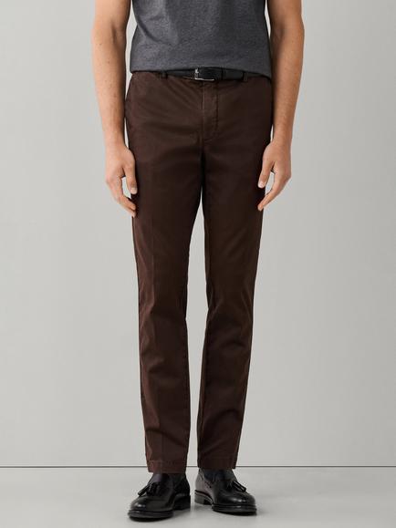 Hackett London Slim Fit Kensington Cotton Blend Chinos, Ebony Brown