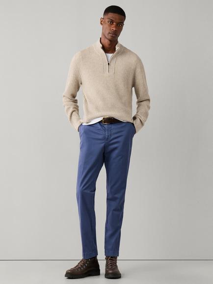 Hackett London Slim Fit Kensington Cotton Blend Chinos - view 2, Airforce Blue
