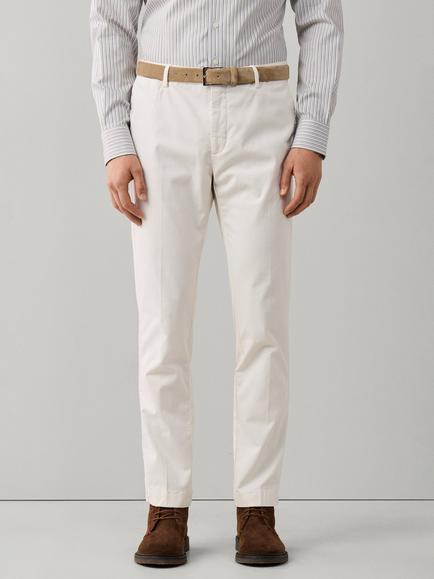 Hackett London Slim Fit Kensington Cotton Blend Chinos, Off White