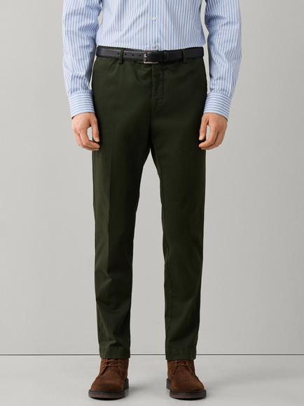 Hackett London Slim Fit Kensington Cotton Blend Chinos, Hunter Green