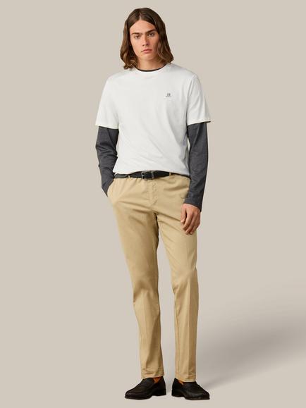 Hackett London Heritage Cotton Classic Fit H Logo T-Shirt - view 2, Off White