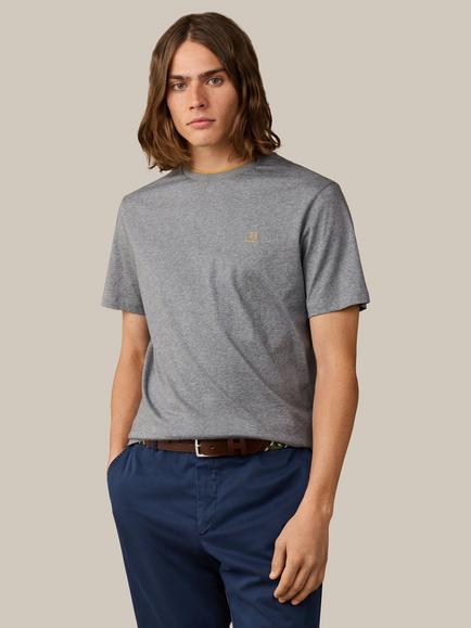Hackett London Heritage Cotton Classic Fit H Logo T-Shirt, Ash Grey
