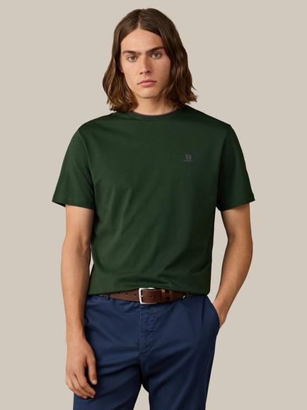 Hackett London Heritage Cotton Classic Fit H Logo T-Shirt, Rugby Green