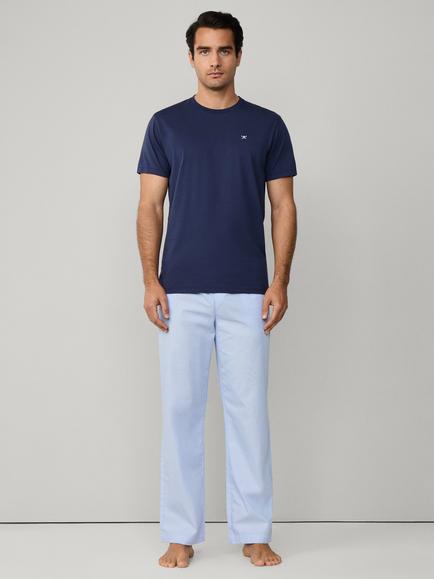 Hackett London Crew Neck Cotton T-Shirt - view 2, Navy