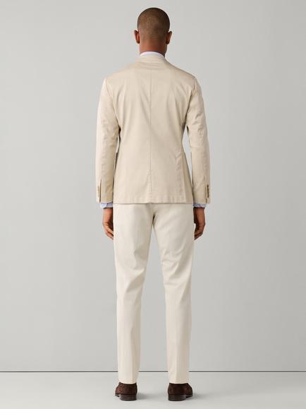 Hackett London Double Breasted Cotton Blend Blazer, Grain Beige - view 2, Grain Beige