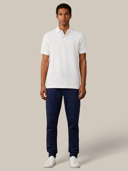 Hackett London Heritage Cotton Classic Fit Short Sleeve Number Polo Top - view 2, Off White