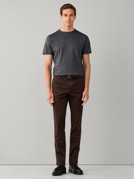 Hackett London Crew Neck Cotton T-Shirt, Charcoal Grey - view 2, Charcoal Grey