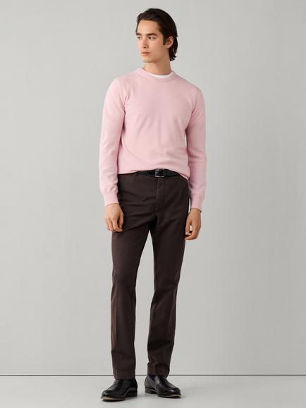 Hackett London Slim Fit Kensington Textured Cotton Blend Chinos - view 2, Ebony Brown