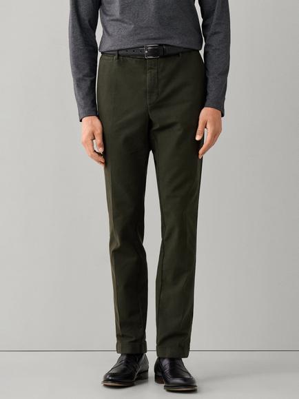 Hackett London Slim Fit Kensington Textured Cotton Blend Chinos, Hunter Green