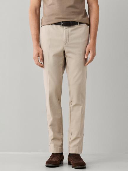 Hackett London Slim Fit Kensington Textured Cotton Blend Chinos, Natural Beige