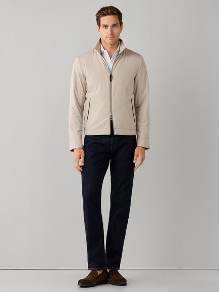 Hackett London Lightweight Windbreaker Jacket, Natural Beige