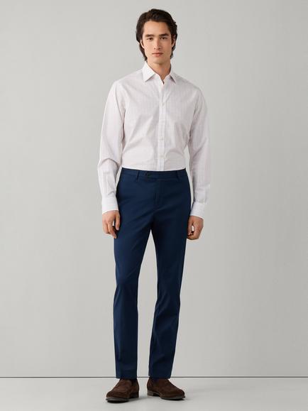 Hackett London Cotton Classic Fit Tattersall Check Poplin Shirt, Soft Orange - view 2, Soft Orange