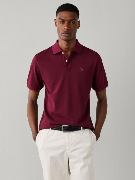 Hackett London Slim Fit Cotton Piqué Polo Shirt, Oxblood Red