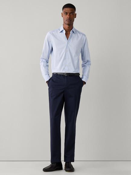 Hackett London Cotton Classic Fit Trio Stripe Shirt - view 2, Light Blue