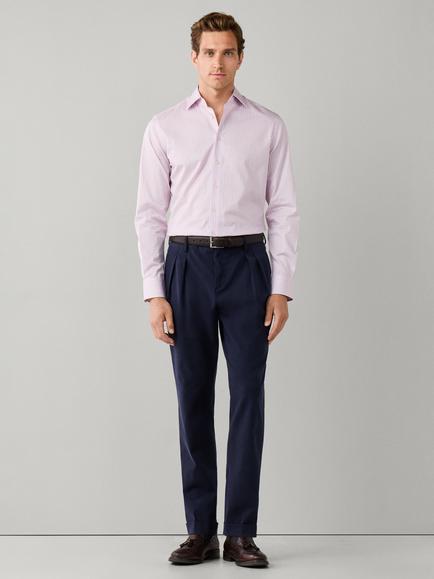 Hackett London Cotton Classic Fit Trio Stripe Shirt - view 2, Powder Pink
