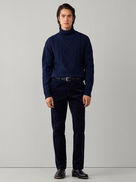 Hackett London Argyle Cable Wool Cashmere Blend Jumper - view 2, Old Navy