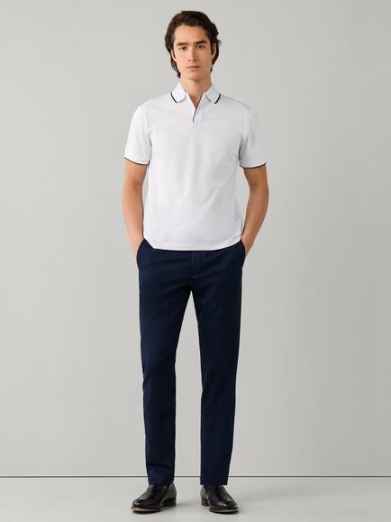 Hackett London Piqué Cotton Polo Shirt - view 2, Optic White