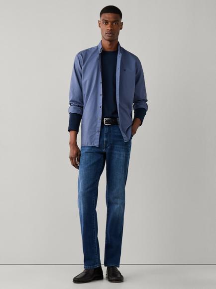 Hackett London Tailored Fit Button Down Garment Dyed Cotton Oxford Shirt - view 2, Airforce Blue