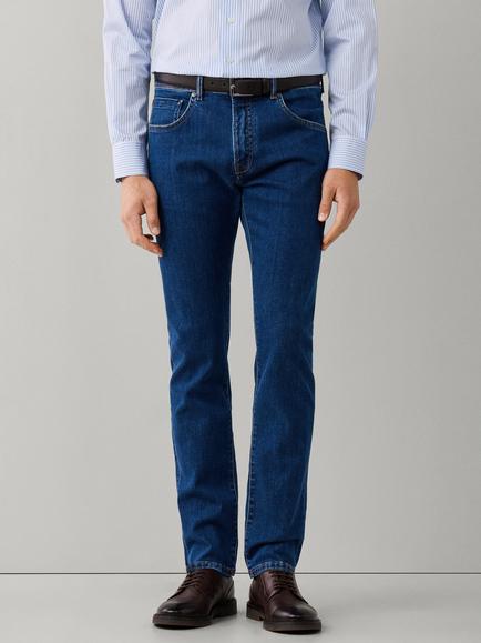 Hackett London Slim Fit Newburg Vintage Wash Brushed Jeans, Denim, Denim