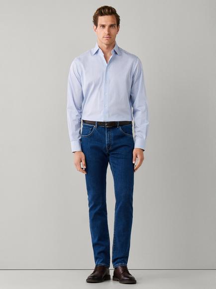 Hackett London Slim Fit Newburg Vintage Wash Brushed Jeans, Denim - view 2, Denim