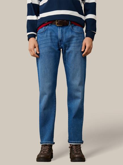 Hackett London Heritage Classic Fit Vintage Wash Jeans, Denim, Denim