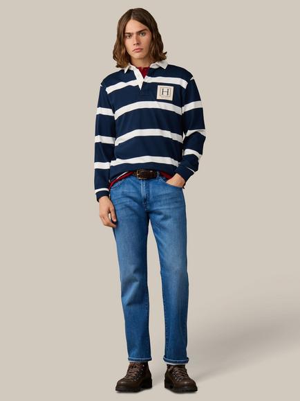 Hackett London Heritage Classic Fit Vintage Wash Jeans, Denim - view 2, Denim
