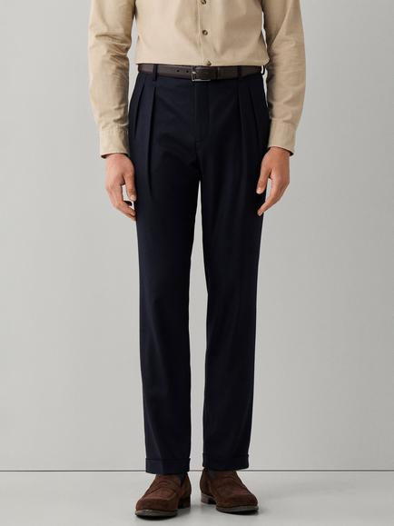 Hackett London Eton Double Pleat Wool Blend Trousers, Old Navy