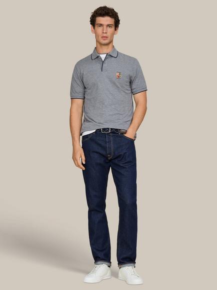 Hackett London Heritage Cotton Classic Fit Short Sleeve Londonn Rowing Club Polo Top - view 2, Ash Grey