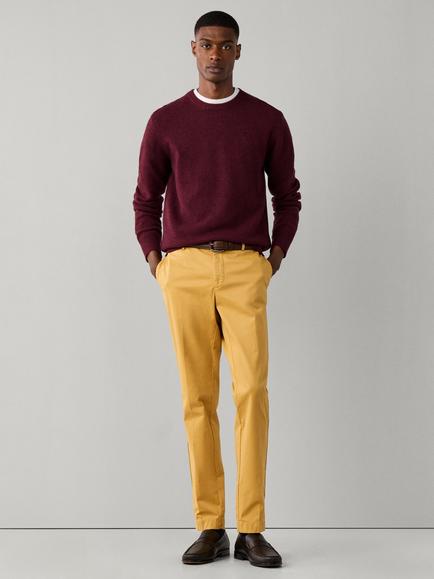 Hackett London Wool Crew Neck Jumper - view 2, Oxblood Red