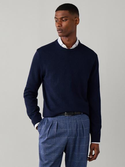 Hackett London Merino Wool and Cashmere Blend Crew Jumper, Old Navy