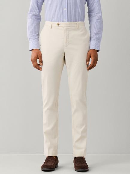 Hackett London Slim Fit Kensington Ribbed Cotton Blend Chinos, Off White