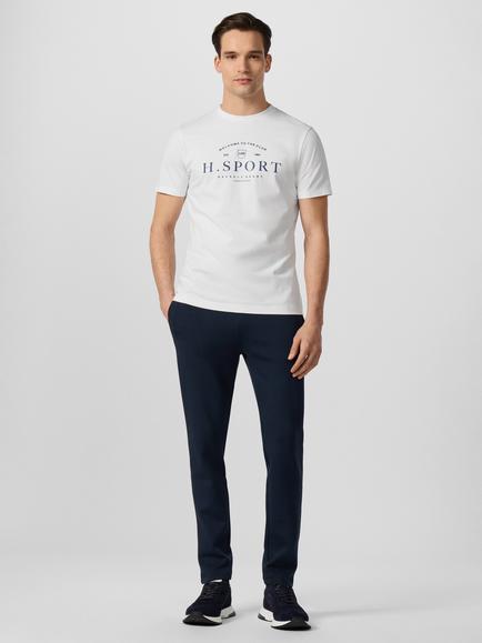 Hackett London Sport Cotton Classic Fit Branded Script Graphic T-Shirt, Optic White - view 2, Optic White