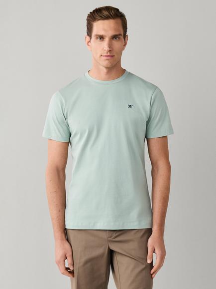 Hackett London Crew Neck Logo Cotton T-Shirt, Spring Green