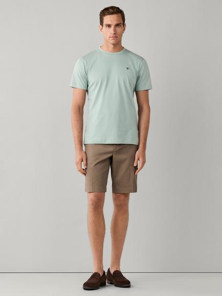 Hackett London Crew Neck Logo Cotton T-Shirt - view 2, Spring Green